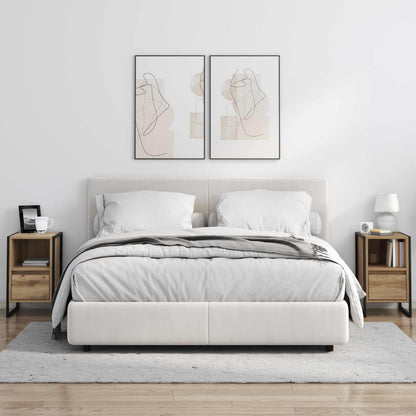 Bedside Table with Drawer 2 pcs Artisian Oak 39.5 x 30 x 50 cm