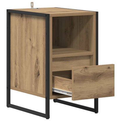 Bedside Table with Drawer 2 pcs Artisian Oak 39.5 x 30 x 50 cm