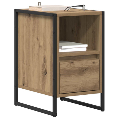 Bedside Table with Drawer 2 pcs Artisian Oak 39.5 x 30 x 50 cm