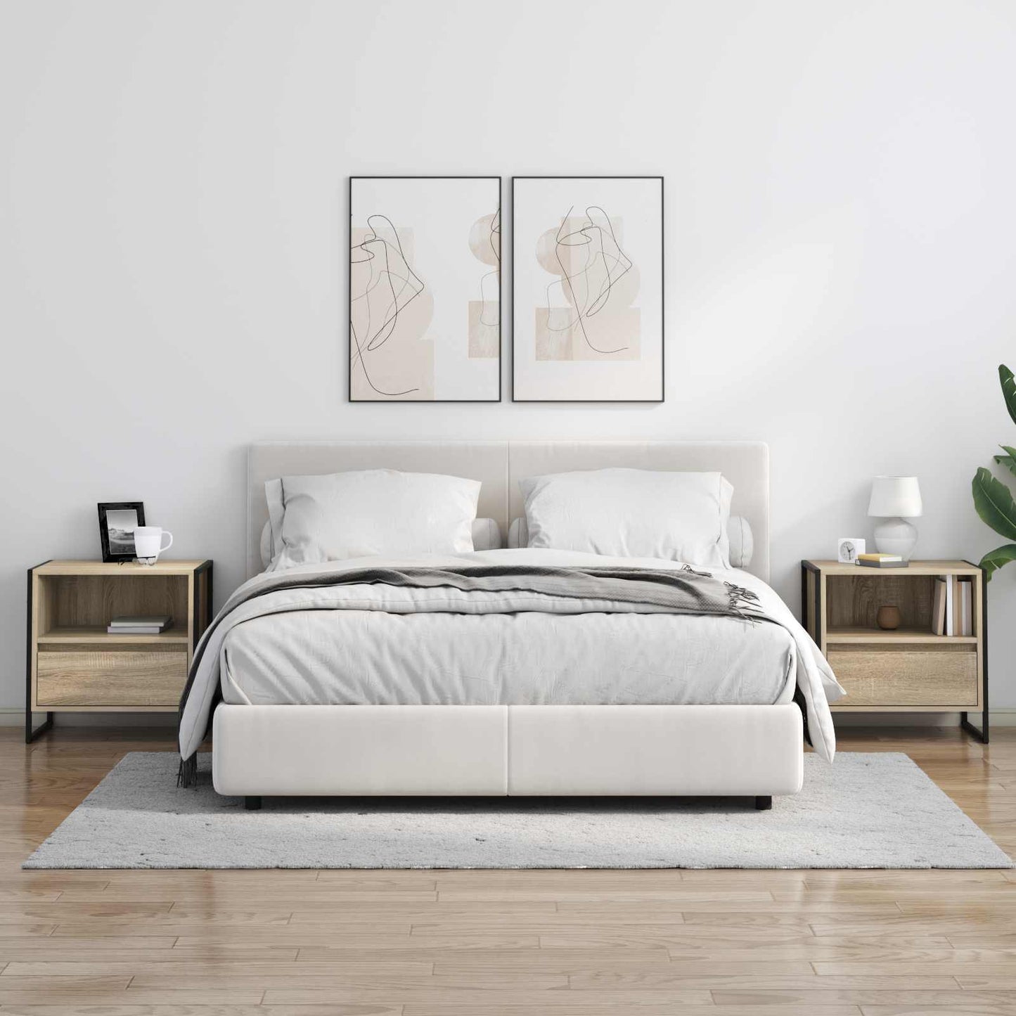 Bedside Table 2 pcs Sonoma 50 x 39.5 x 50 cm Engineered Wood