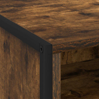 Bedside Table Smoke Oak 50 x 39.5 x 50 cm Engineered Wood