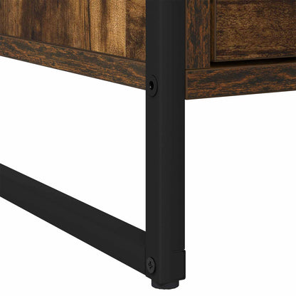 Bedside Table Smoke Oak 50 x 39.5 x 50 cm Engineered Wood