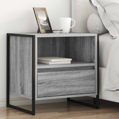 Bedside Table Grey Sonoma 50 x 39.5 x 50 cm Engineered Wood
