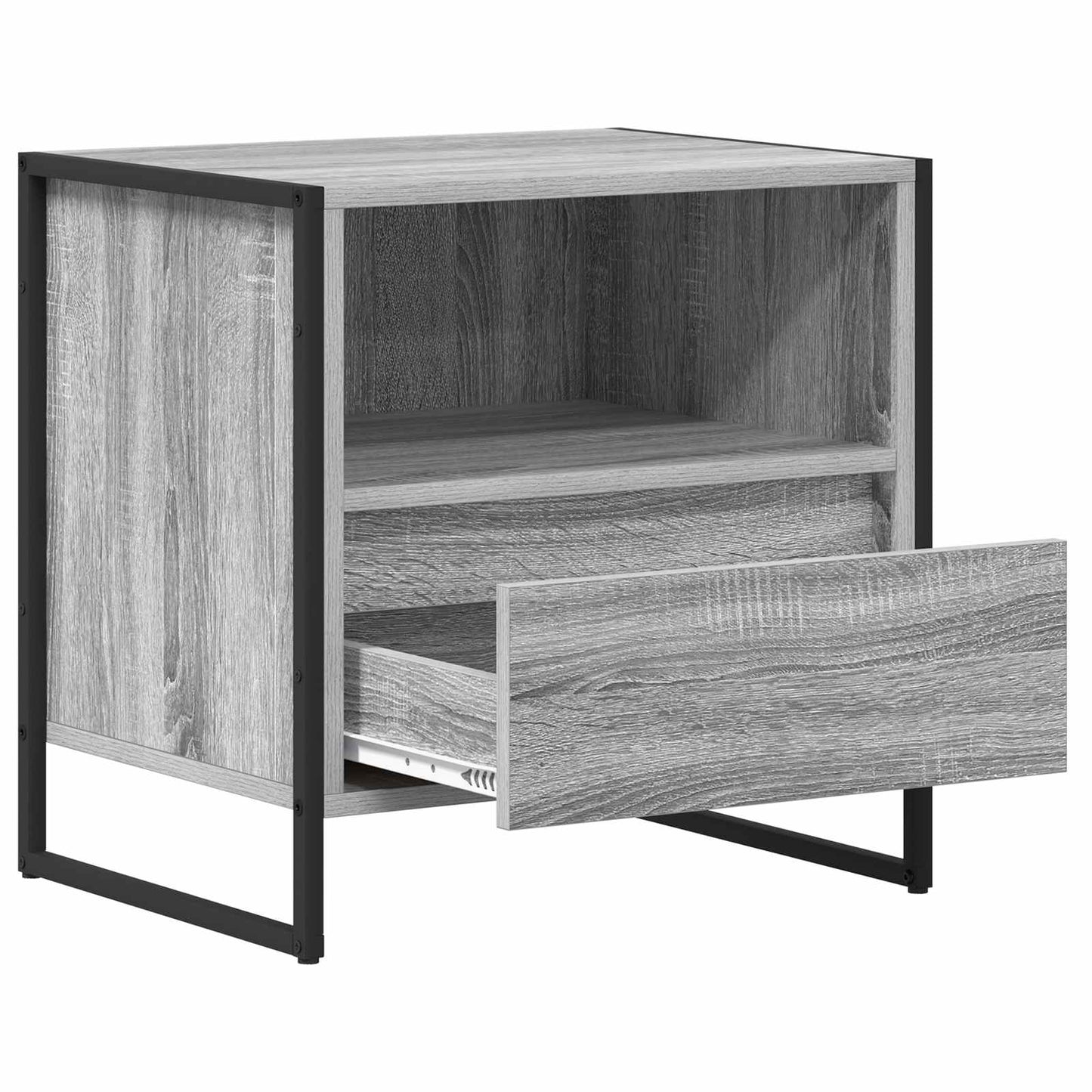 Bedside Table with Drawer 2 pcs Grey Sonoma 50 x 39.5 x 50 cm