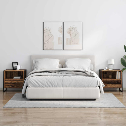 Bedside Table 2 pcs Old Wood 50 x 39.5 x 50 cm Engineered Wood