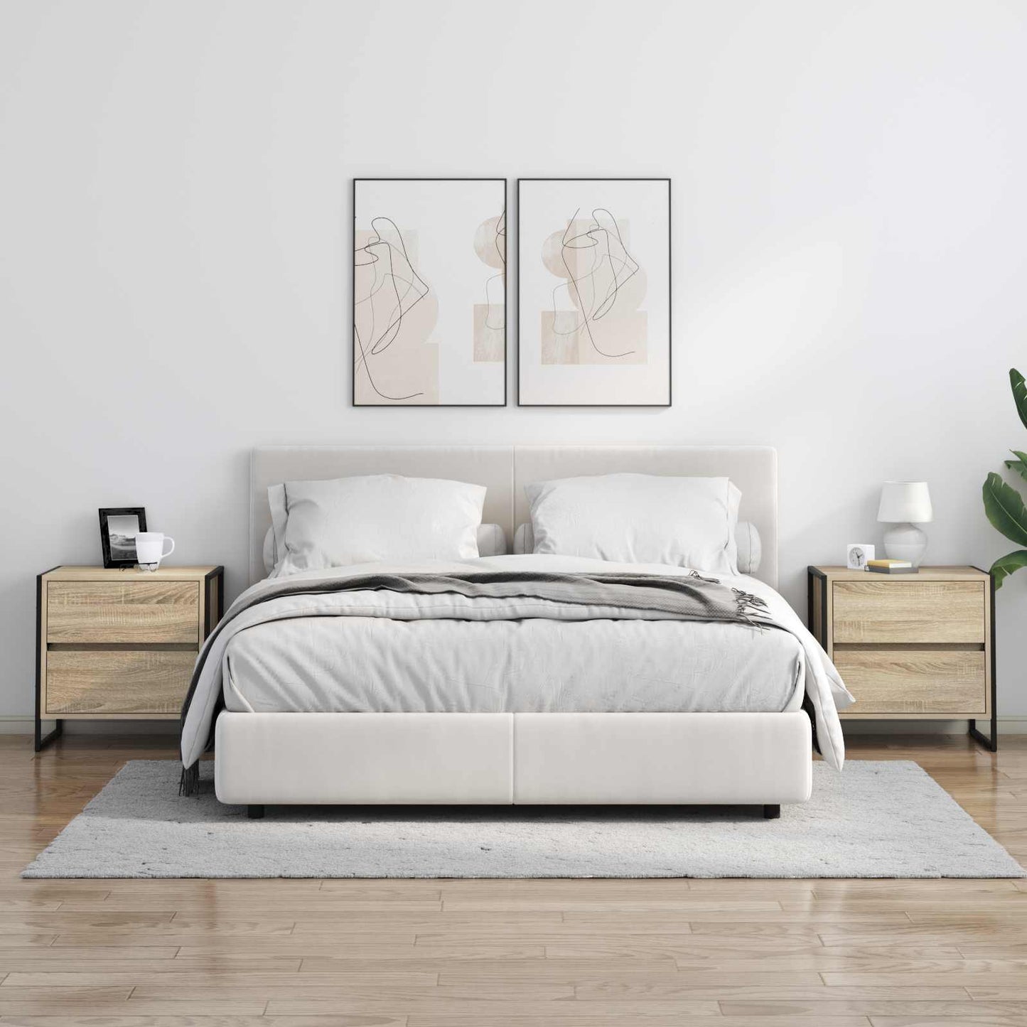 Bedside Table 2 pcs Sonoma 50 x 39.5 x 50 cm Engineered Wood