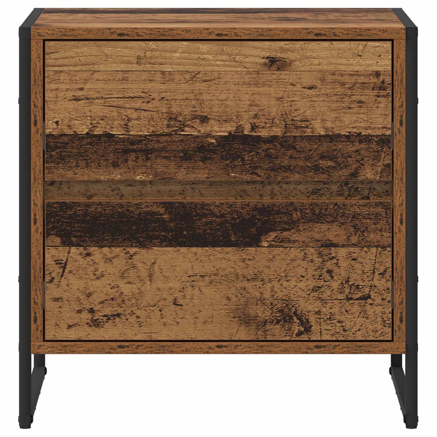 Bedside Table Old Wood 50 x 39.5 x 50 cm Engineered Wood