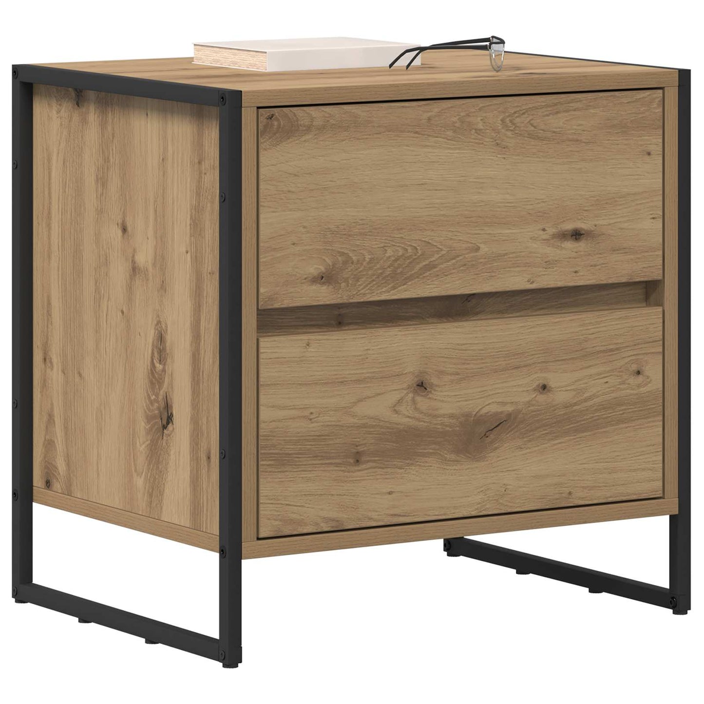 Bedside Table with Drawer 2 pcs Artisian Oak 50 x 39.5 x 50 cm
