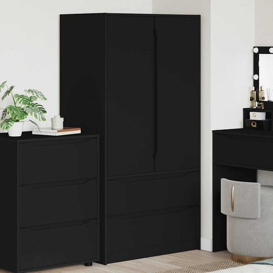 Bathroom Cabinet Black 79.5 x 49 x 156 cm Engineered Wood