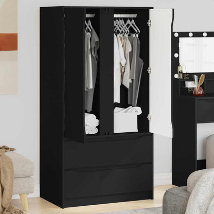 Bathroom Cabinet Black 79.5 x 49 x 156 cm Engineered Wood