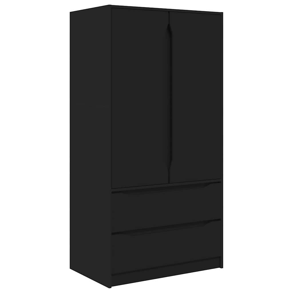 Bathroom Cabinet Black 79.5 x 49 x 156 cm Engineered Wood