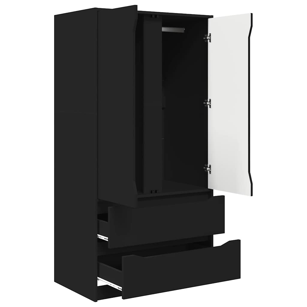 Bathroom Cabinet Black 79.5 x 49 x 156 cm Engineered Wood