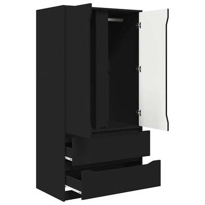 Bathroom Cabinet Black 79.5 x 49 x 156 cm Engineered Wood