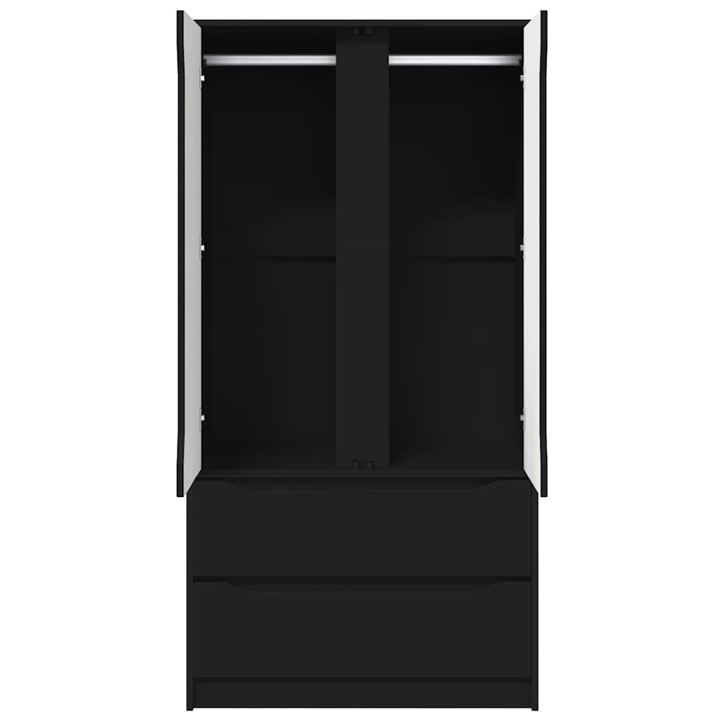 Bathroom Cabinet Black 79.5 x 49 x 156 cm Engineered Wood