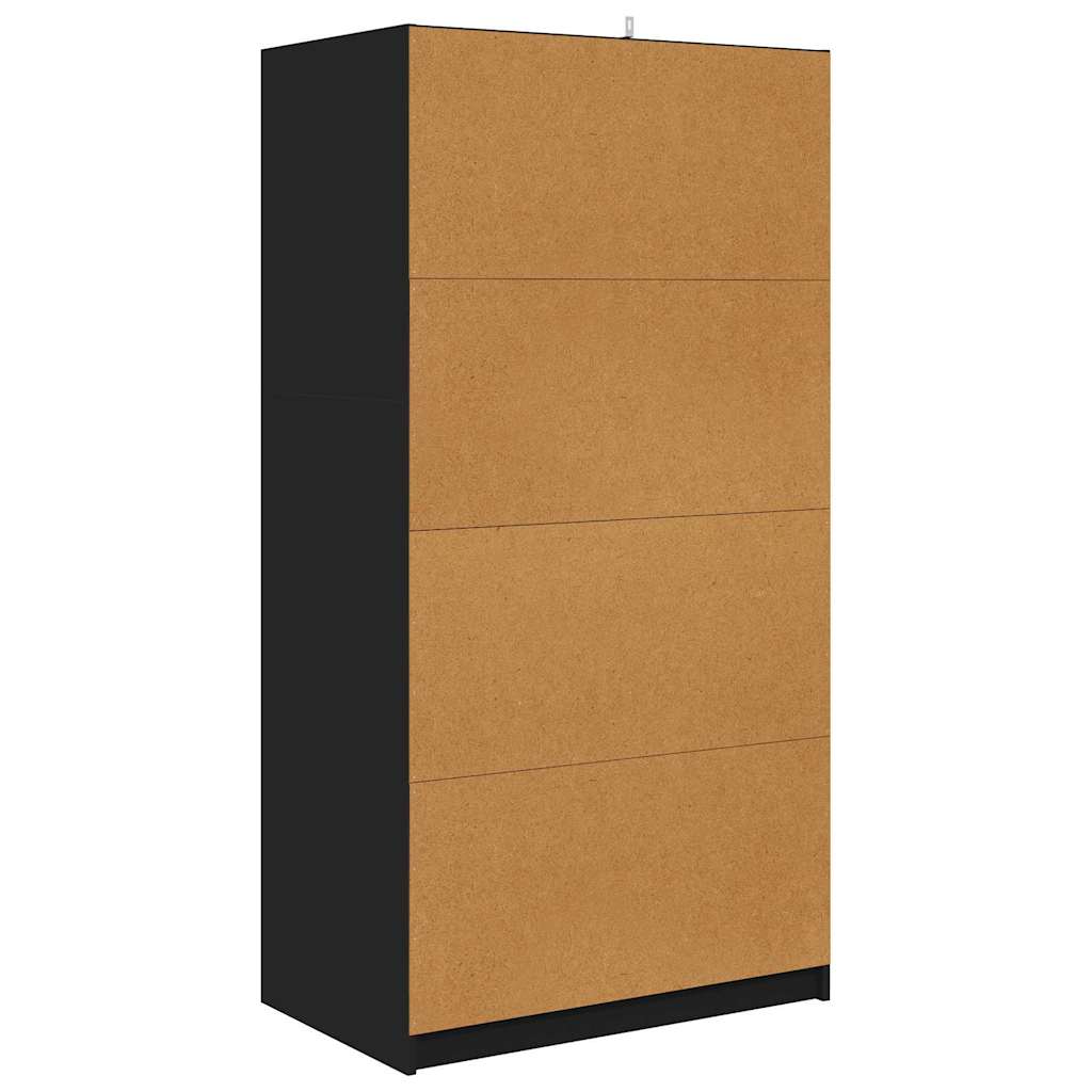 Bathroom Cabinet Black 79.5 x 49 x 156 cm Engineered Wood