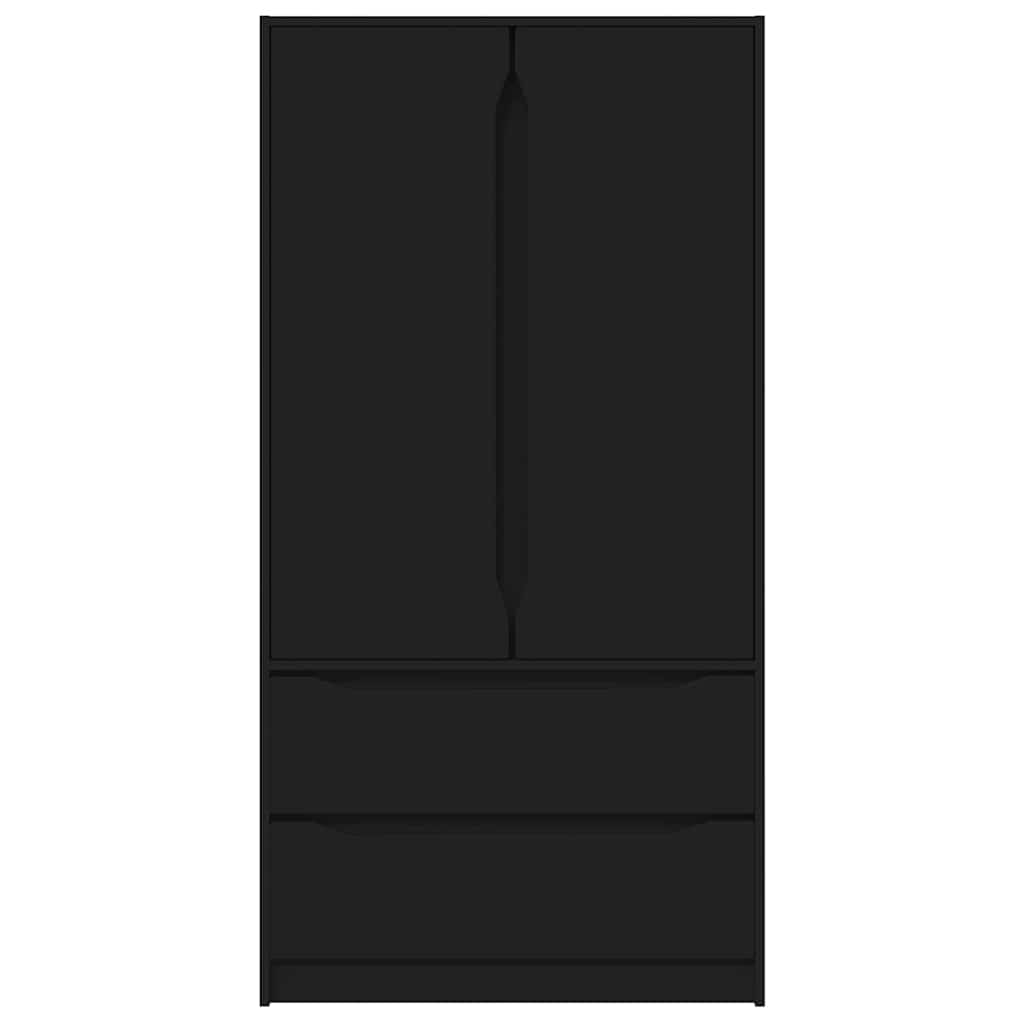 Bathroom Cabinet Black 79.5 x 49 x 156 cm Engineered Wood