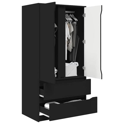 Bathroom Cabinet Black 79.5 x 49 x 156 cm Engineered Wood