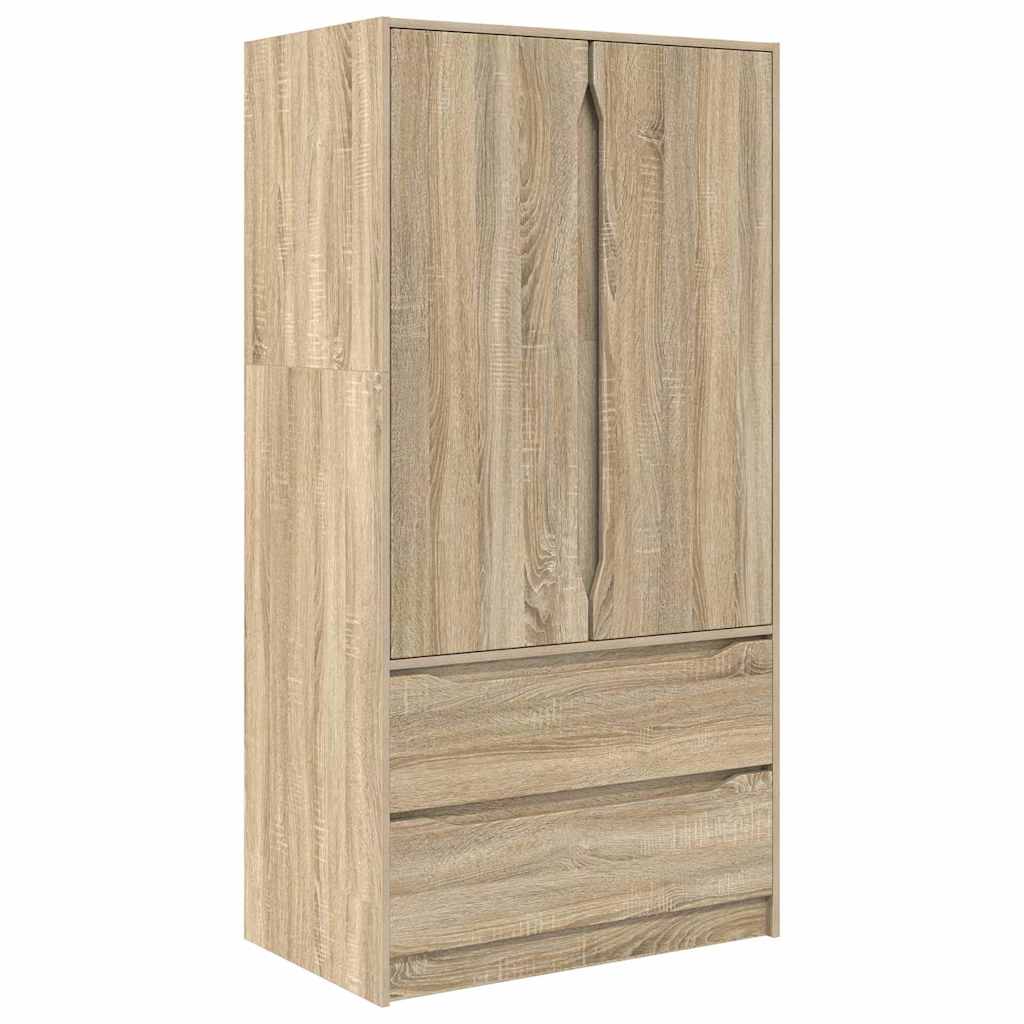 Bathroom Cabinet Sonoma Oak 79.5 x 49 x 156 cm Engineered Wood