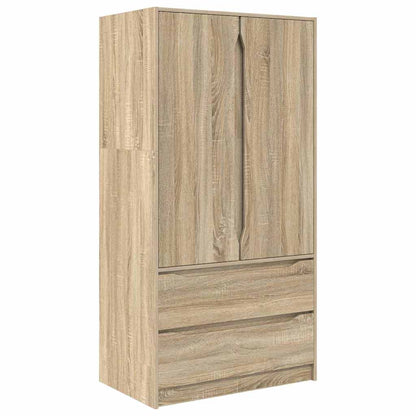 Bathroom Cabinet Sonoma Oak 79.5 x 49 x 156 cm Engineered Wood