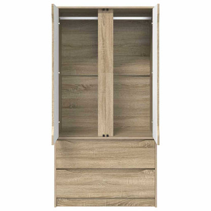 Bathroom Cabinet Sonoma Oak 79.5 x 49 x 156 cm Engineered Wood