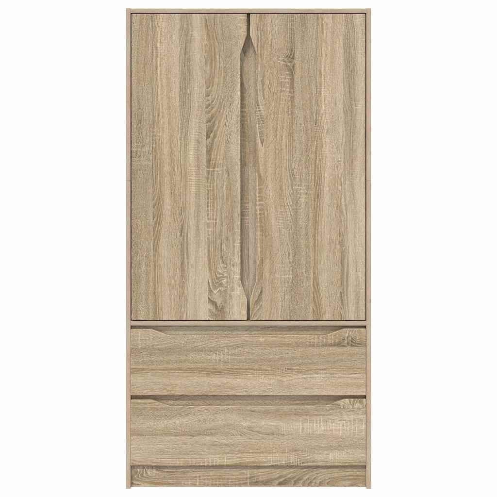 Bathroom Cabinet Sonoma Oak 79.5 x 49 x 156 cm Engineered Wood