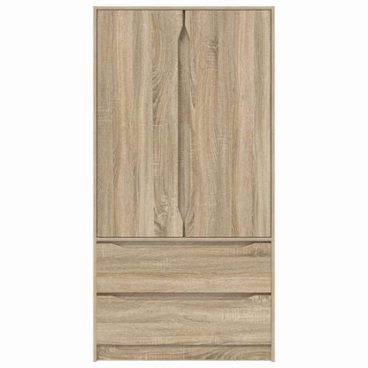 Bathroom Cabinet Sonoma Oak 79.5 x 49 x 156 cm Engineered Wood