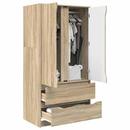 Bathroom Cabinet Sonoma Oak 79.5 x 49 x 156 cm Engineered Wood