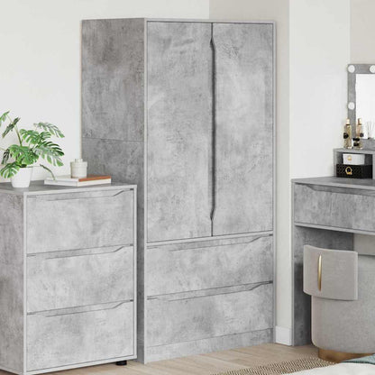 Bathroom Cabinet with Drawer Concrete Grey 79.5 x 49 x 156 cm