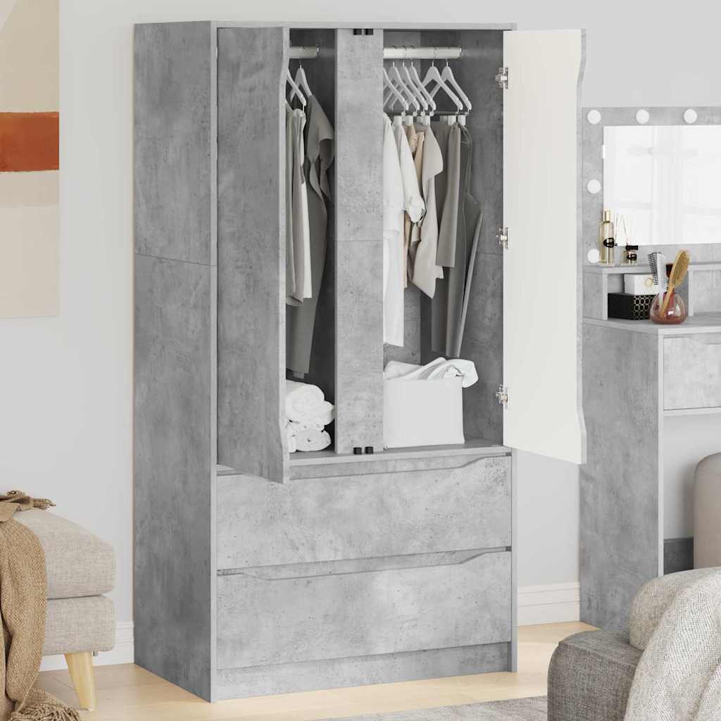 Bathroom Cabinet with Drawer Concrete Grey 79.5 x 49 x 156 cm