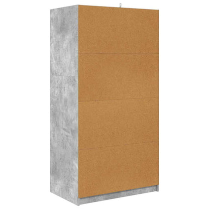 Bathroom Cabinet with Drawer Concrete Grey 79.5 x 49 x 156 cm
