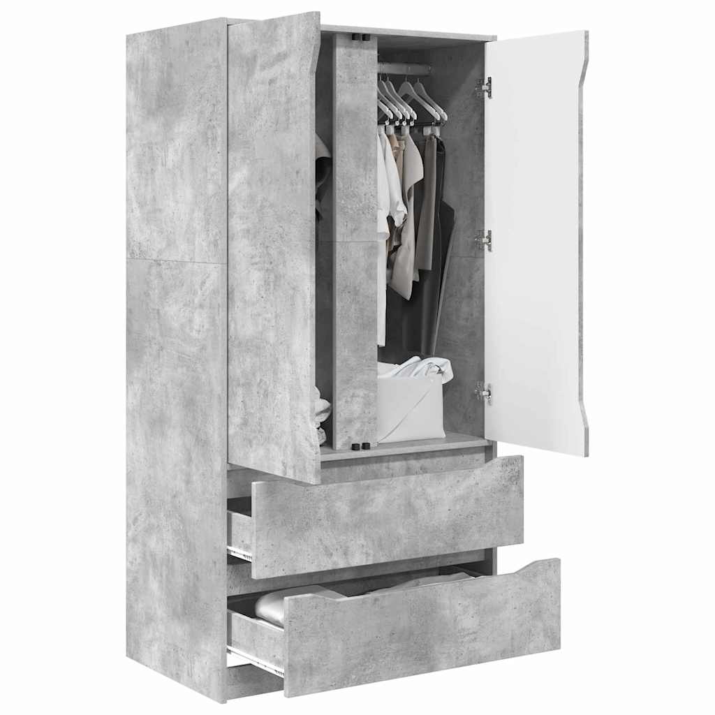 Bathroom Cabinet with Drawer Concrete Grey 79.5 x 49 x 156 cm