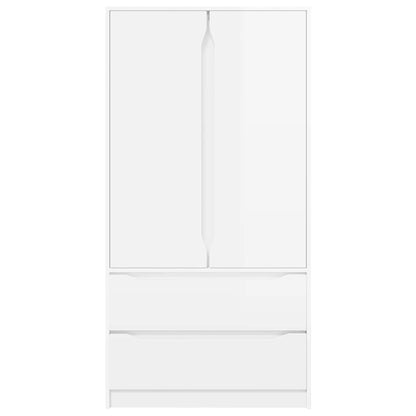 Bathroom Cabinet with Door High Gloss White 79.5 x 49 x 156 cm