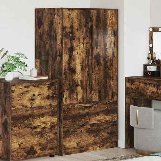 Bathroom Cabinet Smoked Oak 79.5 x 49 x 156 cm Engineered Wood