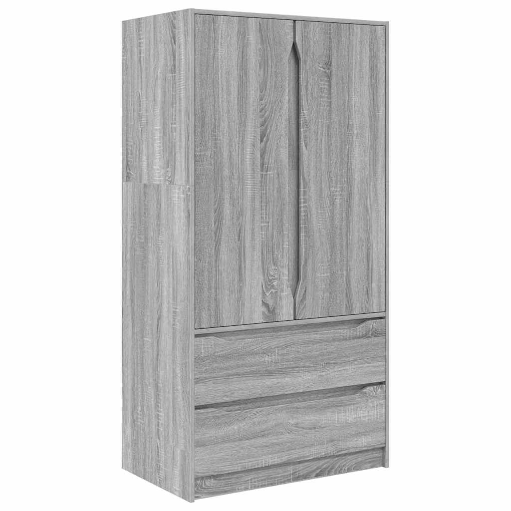 Bathroom Cabinet Grey Sonoma 79.5 x 49 x 156 cm Engineered Wood