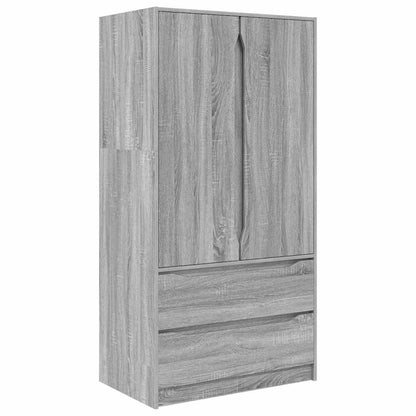 Bathroom Cabinet Grey Sonoma 79.5 x 49 x 156 cm Engineered Wood