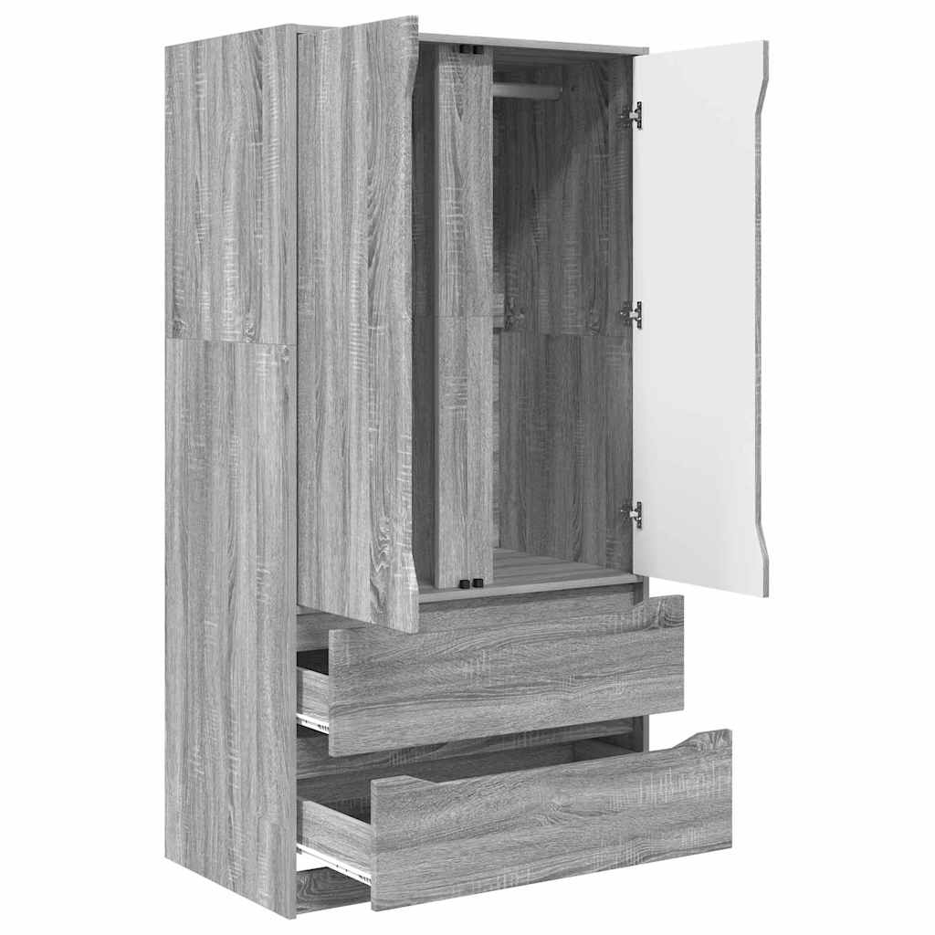 Bathroom Cabinet Grey Sonoma 79.5 x 49 x 156 cm Engineered Wood