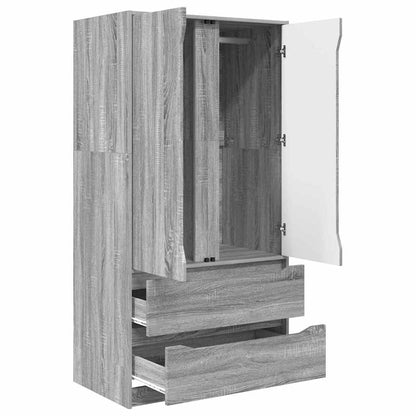 Bathroom Cabinet Grey Sonoma 79.5 x 49 x 156 cm Engineered Wood