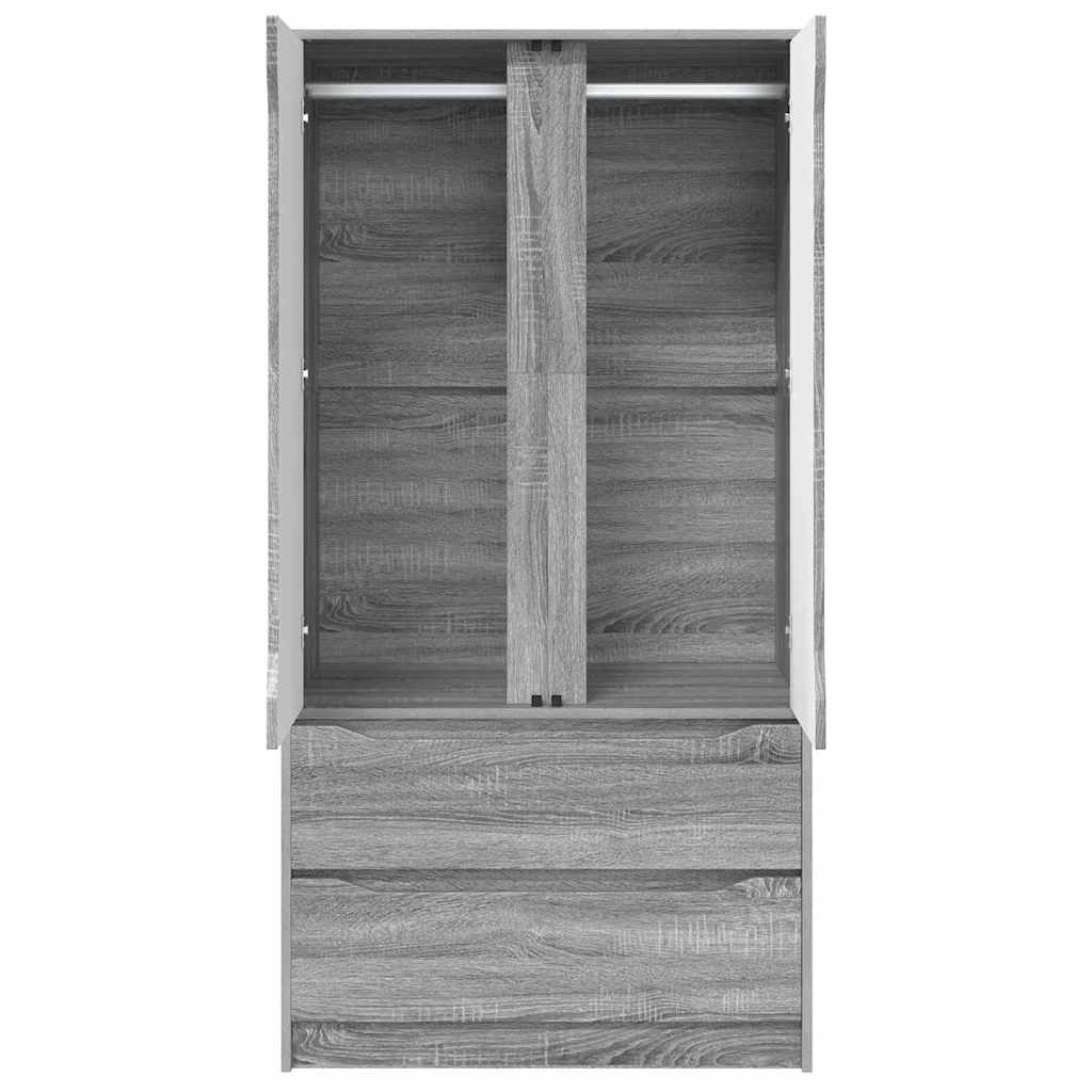 Bathroom Cabinet Grey Sonoma 79.5 x 49 x 156 cm Engineered Wood