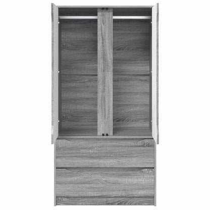 Bathroom Cabinet Grey Sonoma 79.5 x 49 x 156 cm Engineered Wood