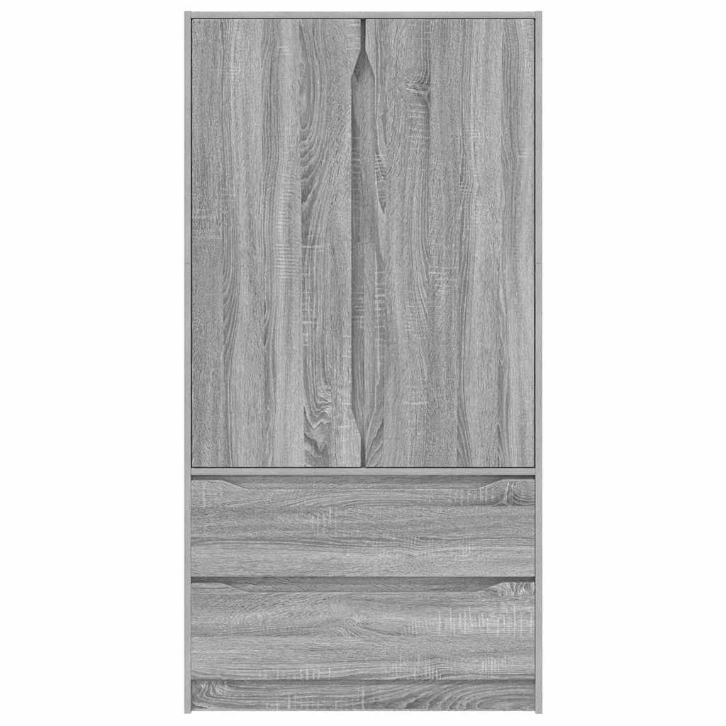 Bathroom Cabinet Grey Sonoma 79.5 x 49 x 156 cm Engineered Wood