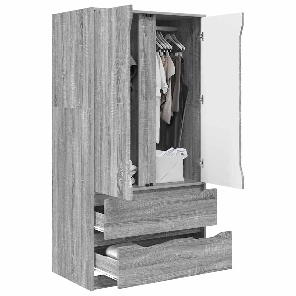 Bathroom Cabinet Grey Sonoma 79.5 x 49 x 156 cm Engineered Wood