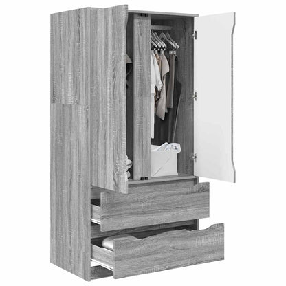 Bathroom Cabinet Grey Sonoma 79.5 x 49 x 156 cm Engineered Wood