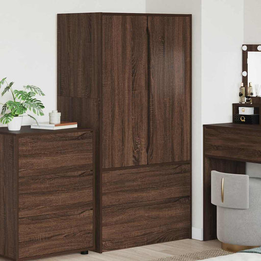 Bathroom Cabinet Brown Oak 79.5 x 49 x 156 cm Engineered Wood