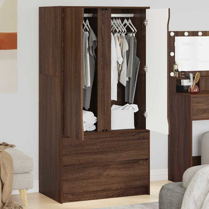 Bathroom Cabinet Brown Oak 79.5 x 49 x 156 cm Engineered Wood