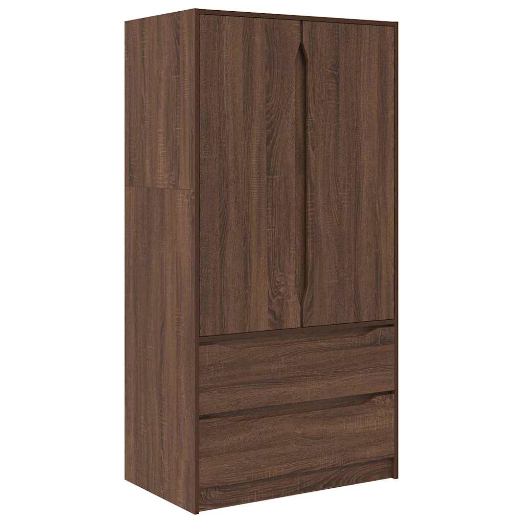 Bathroom Cabinet Brown Oak 79.5 x 49 x 156 cm Engineered Wood