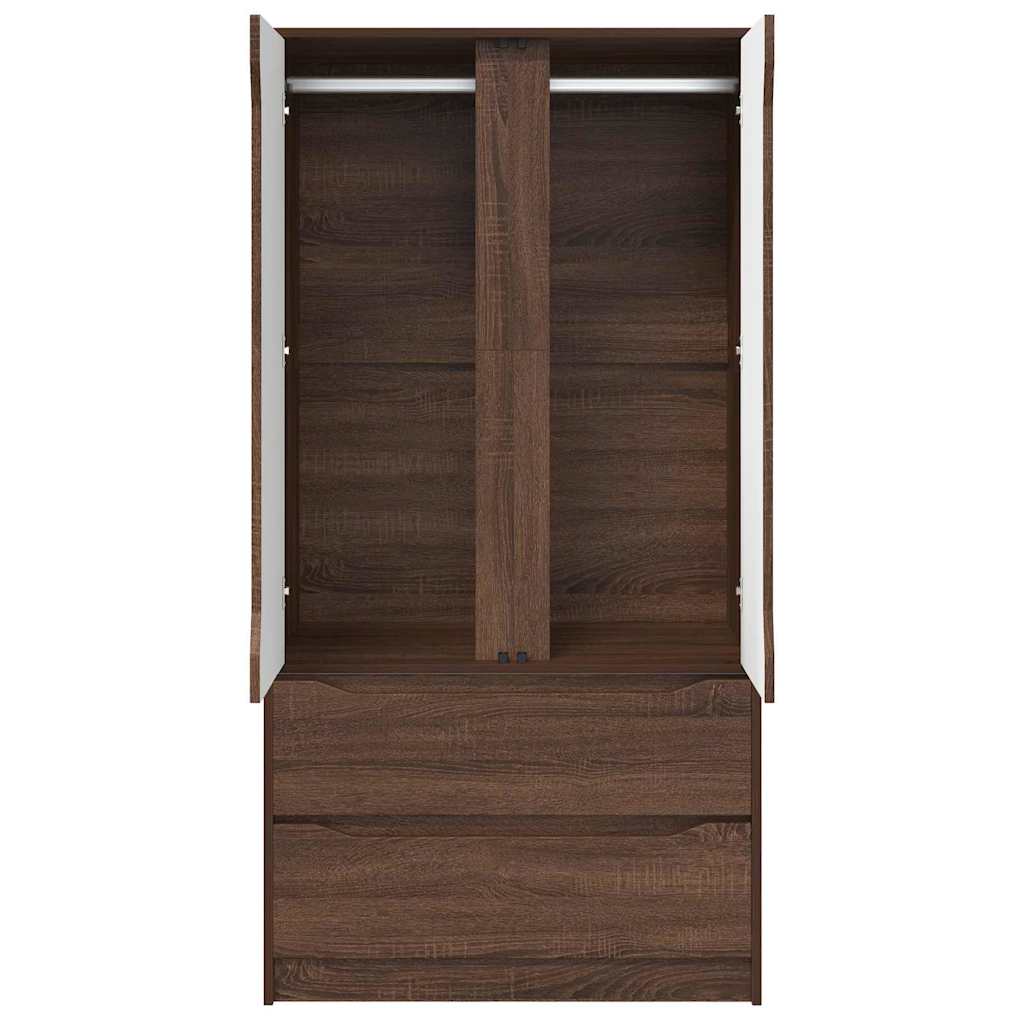 Bathroom Cabinet Brown Oak 79.5 x 49 x 156 cm Engineered Wood