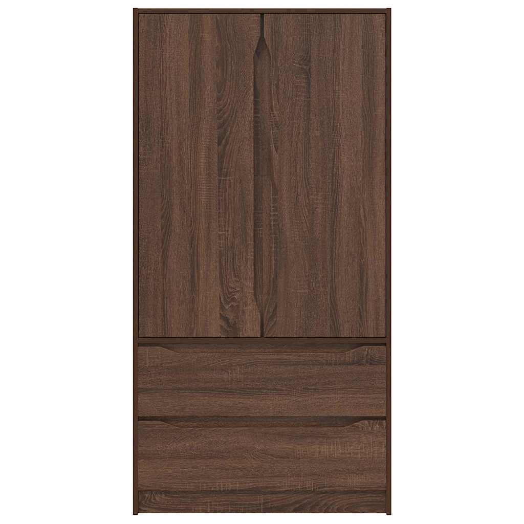 Bathroom Cabinet Brown Oak 79.5 x 49 x 156 cm Engineered Wood