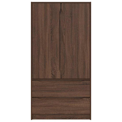 Bathroom Cabinet Brown Oak 79.5 x 49 x 156 cm Engineered Wood