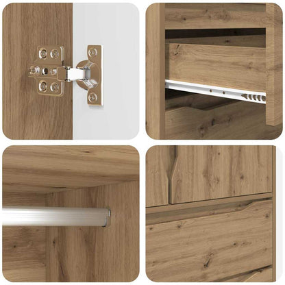 Bathroom Cabinet Artisan Oak 79.5 x 49 x 156 cm Engineered Wood