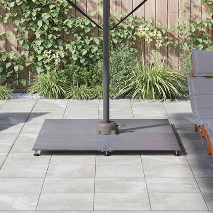 Parasol Base Dark grey wood look 100 x 100 x 4 cm Steel